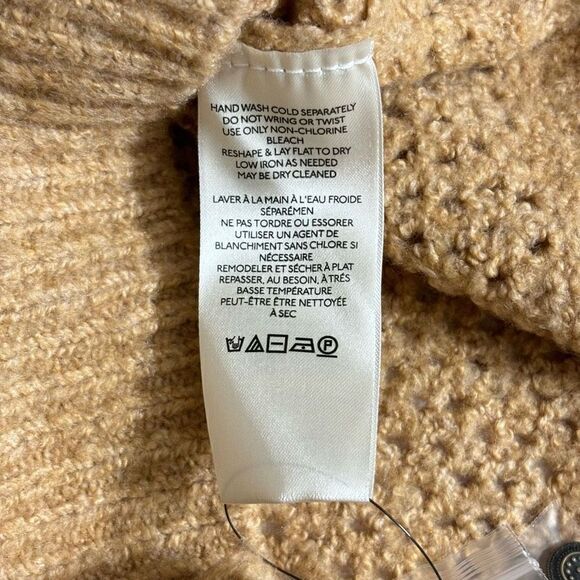 Free People Care FP Snowdrift Pullover Sweater in Camel Heather Size small new - Picture 6 of 13